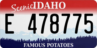 ID license plate E478775