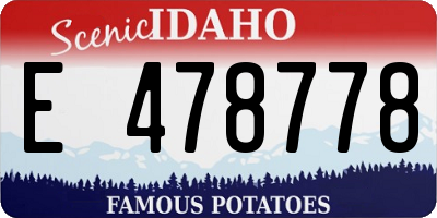 ID license plate E478778