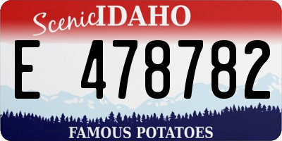 ID license plate E478782