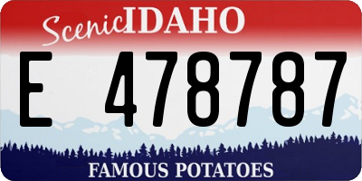 ID license plate E478787