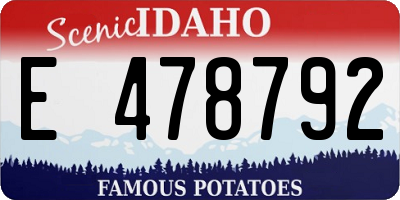 ID license plate E478792