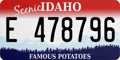 ID license plate E478796
