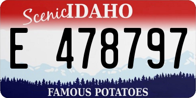 ID license plate E478797