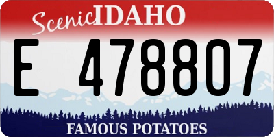 ID license plate E478807