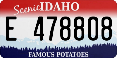 ID license plate E478808