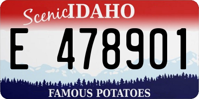 ID license plate E478901