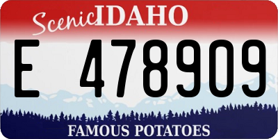 ID license plate E478909