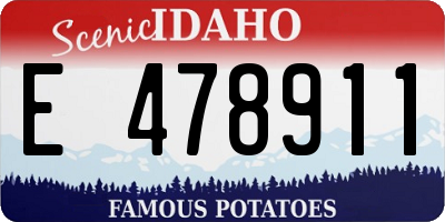 ID license plate E478911