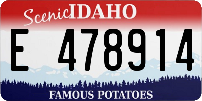 ID license plate E478914