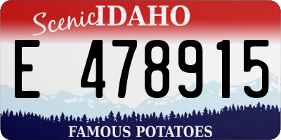 ID license plate E478915