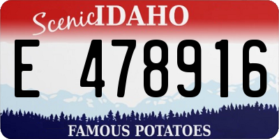 ID license plate E478916