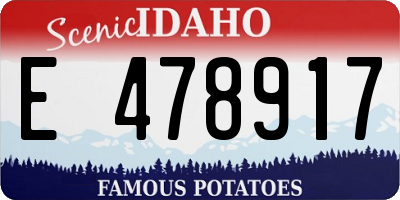 ID license plate E478917