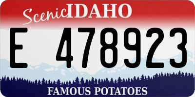 ID license plate E478923