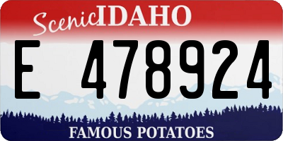 ID license plate E478924