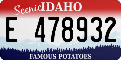 ID license plate E478932