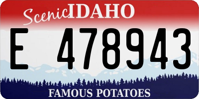 ID license plate E478943