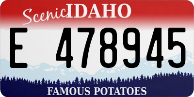 ID license plate E478945