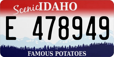 ID license plate E478949