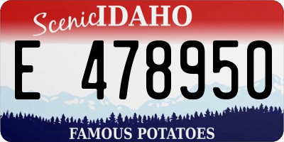 ID license plate E478950