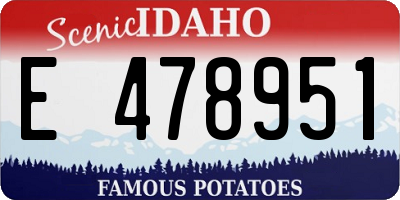 ID license plate E478951