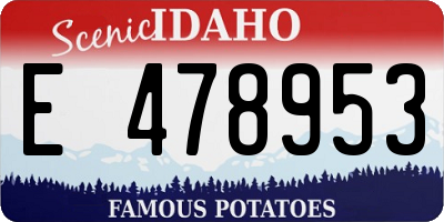 ID license plate E478953