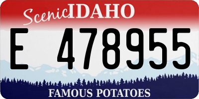 ID license plate E478955