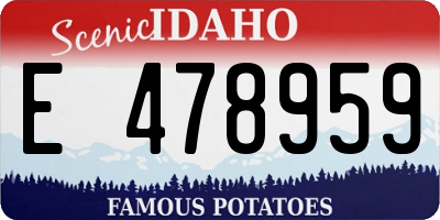 ID license plate E478959
