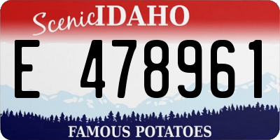 ID license plate E478961