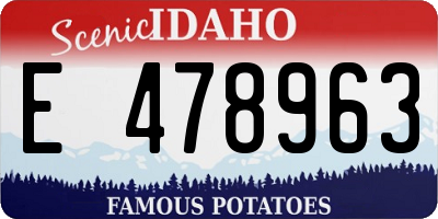 ID license plate E478963