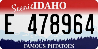 ID license plate E478964