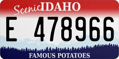 ID license plate E478966