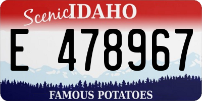 ID license plate E478967