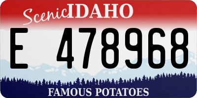 ID license plate E478968