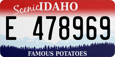 ID license plate E478969