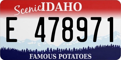 ID license plate E478971