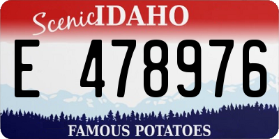 ID license plate E478976