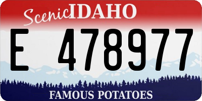 ID license plate E478977