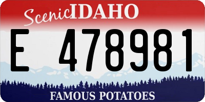 ID license plate E478981
