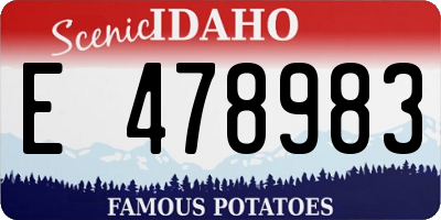ID license plate E478983