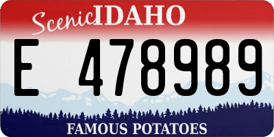 ID license plate E478989