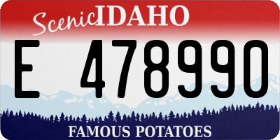 ID license plate E478990