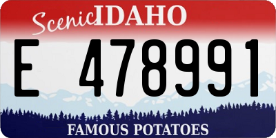 ID license plate E478991