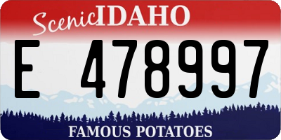 ID license plate E478997