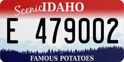 ID license plate E479002