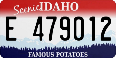 ID license plate E479012