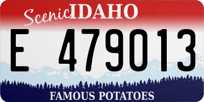ID license plate E479013