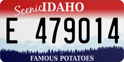 ID license plate E479014