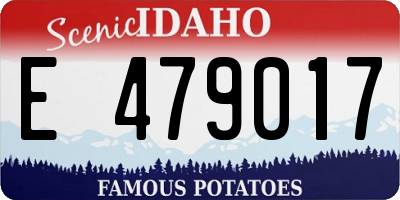 ID license plate E479017