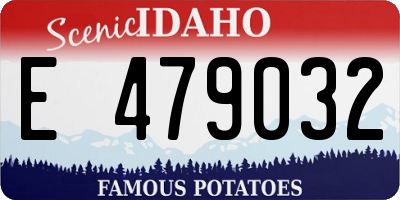 ID license plate E479032