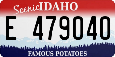 ID license plate E479040
